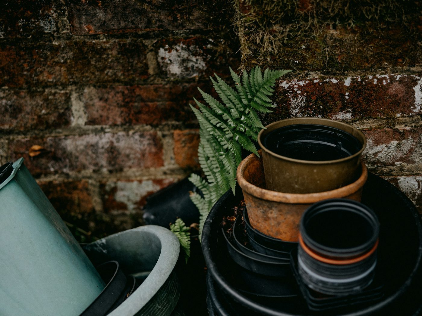 Image of pots - ready to clean out garden ready for winter