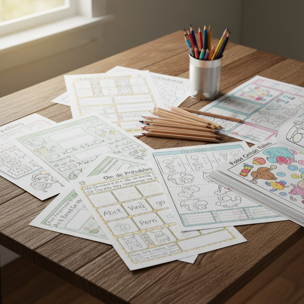 Educational printables for preschoolers - digital product income