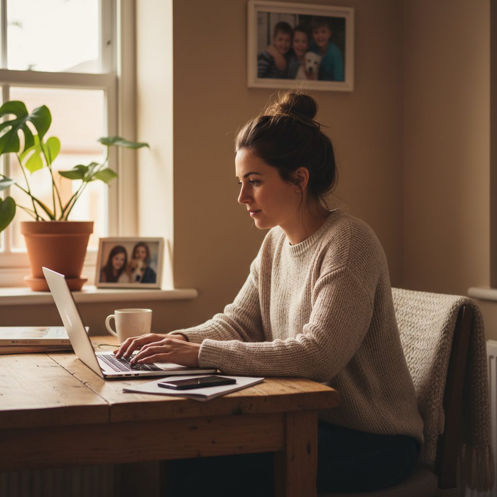 UK blogger working from home balancing teaching and blogging